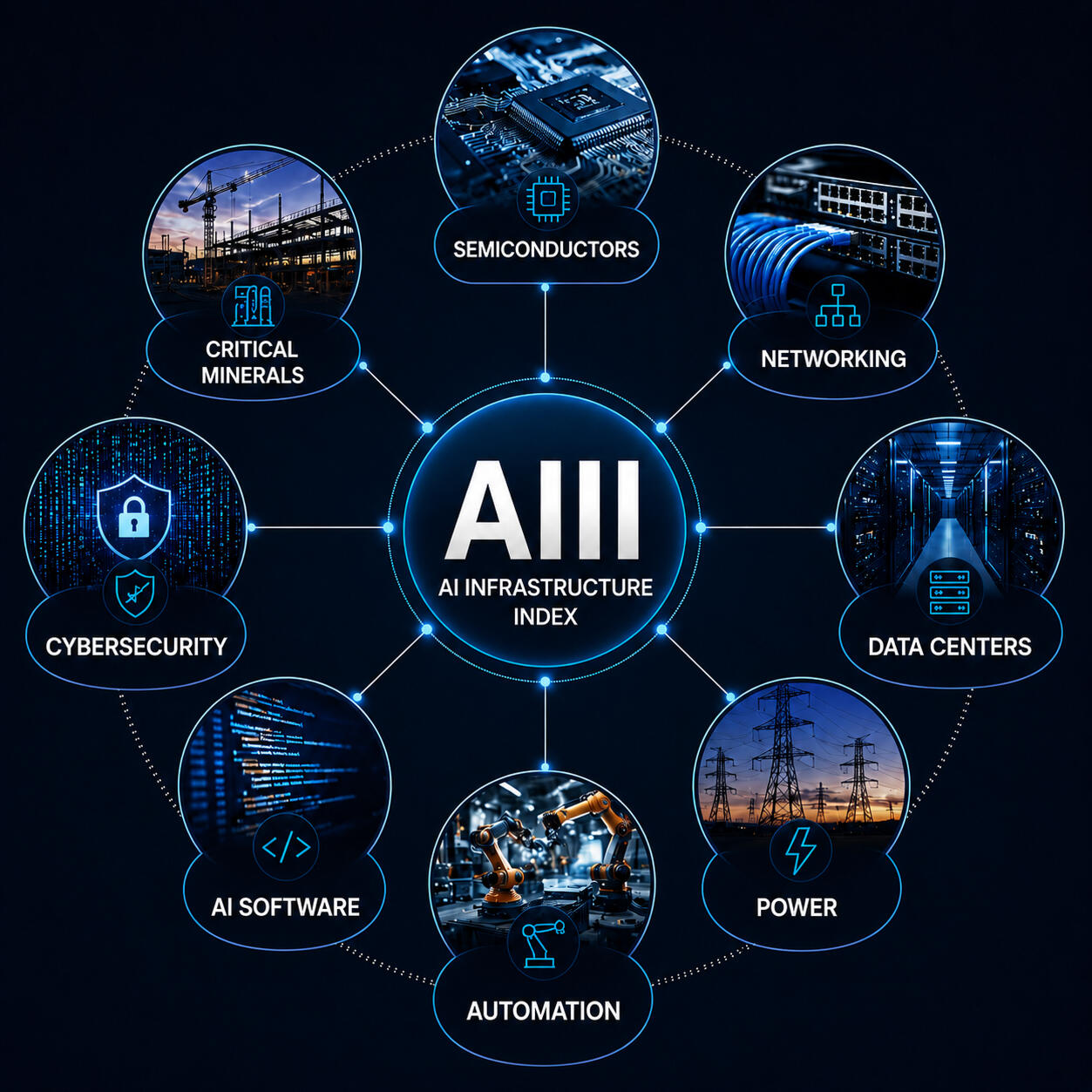 The Eight Pillars of AI Compute, Networking, Data Centers, Power, Industrial Automation, Software, Cybersecurity, Infrastructure